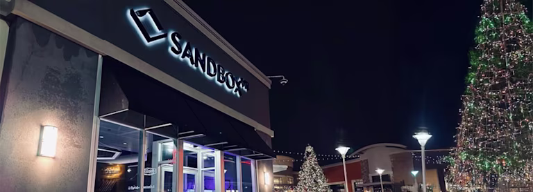 Sandbox VR Fashion Place storefront and entrance