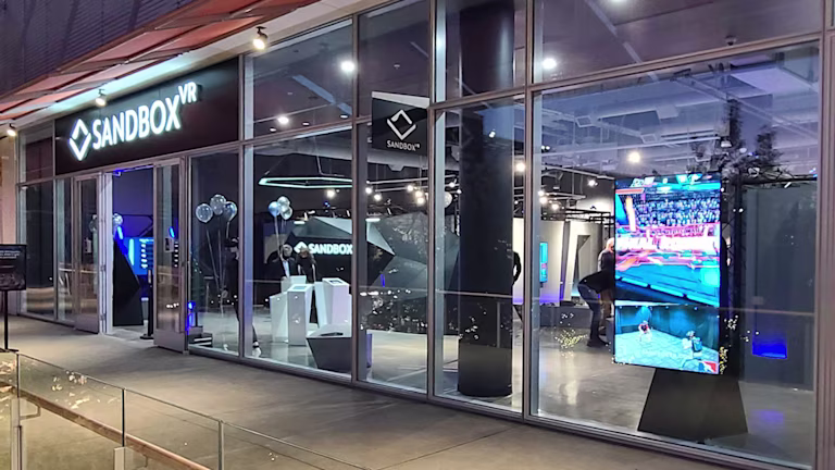 Sandbox VR City Center Bishop Ranch storefront and entrance