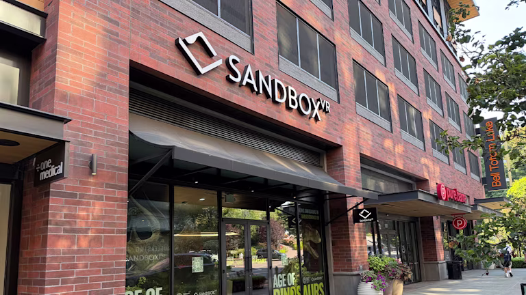 Sandbox VR The Village at Totem Lake storefront and entrance