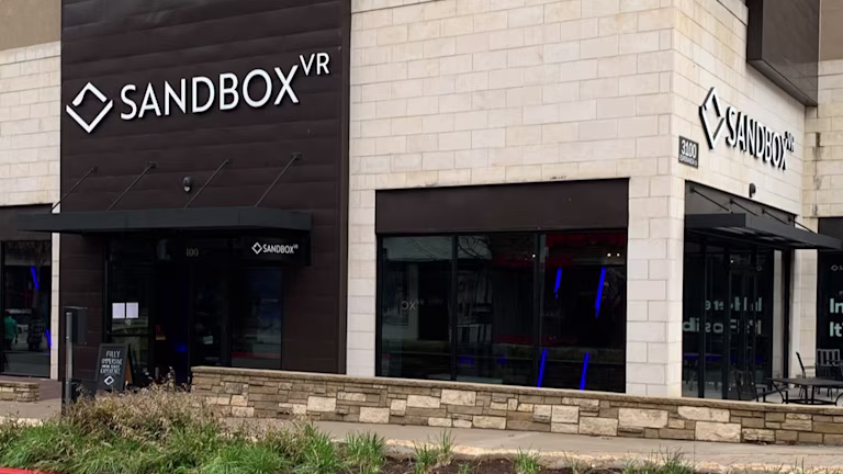 Sandbox VR Domain Northside storefront and entrance