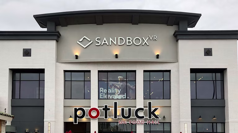 Sandbox VR Rosedale Center storefront and entrance