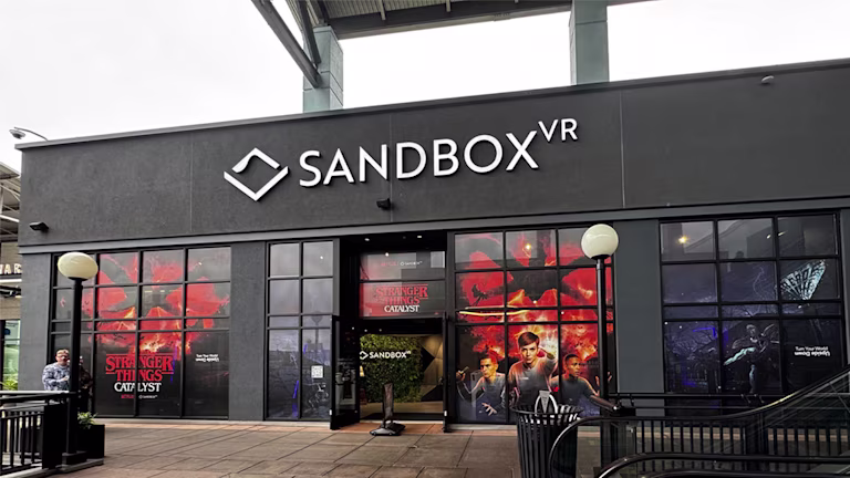 Sandbox VR Bay Street storefront and entrance