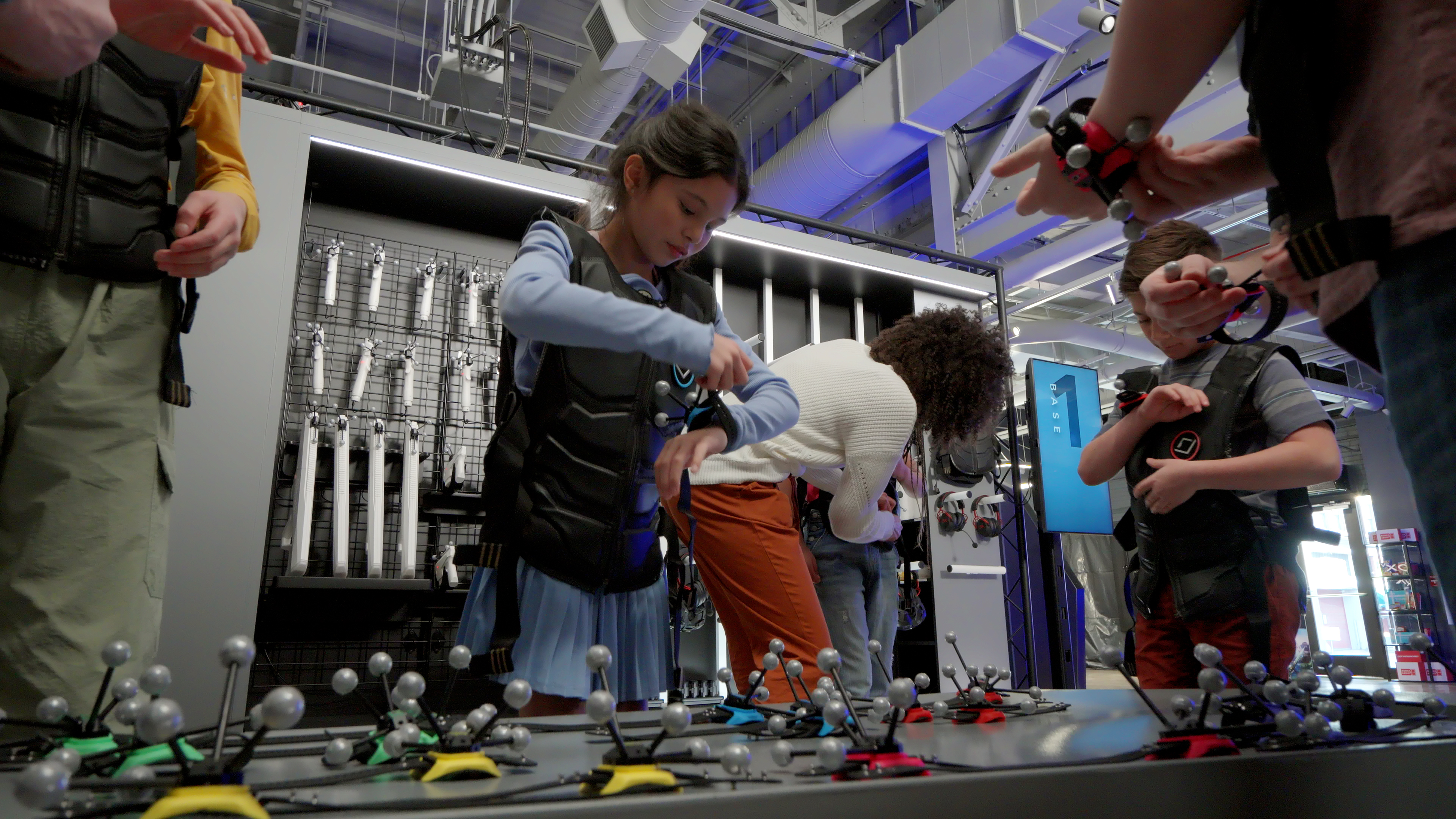 Kids gearing up in VR gear
