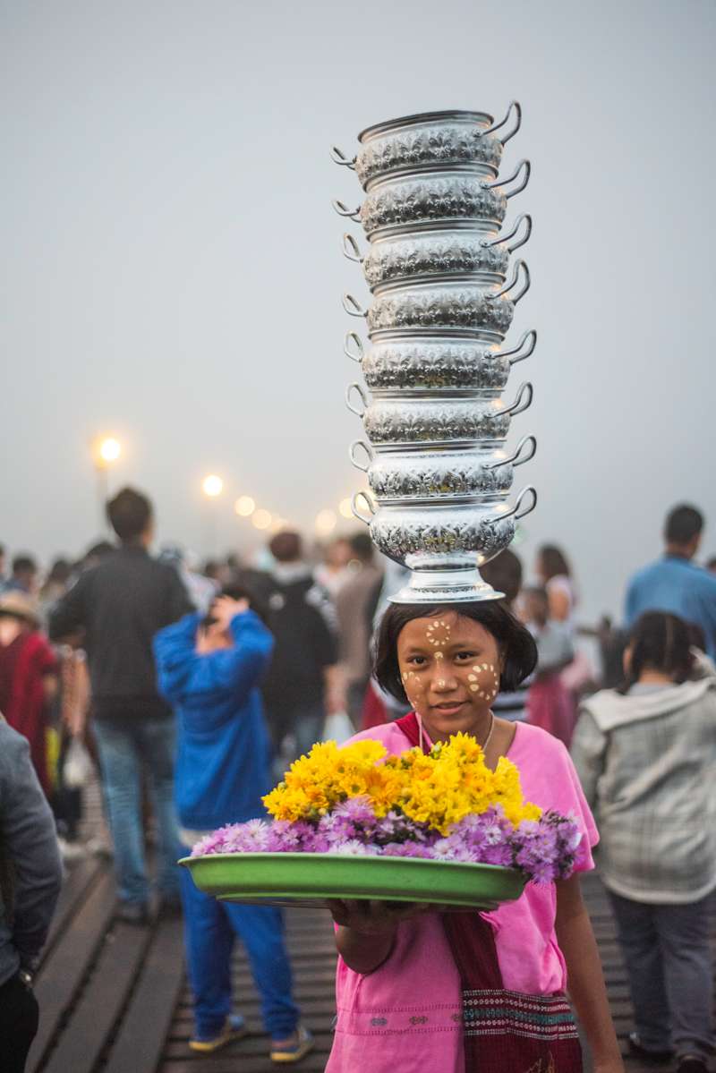 Thanaka is a traditional face print, made from a paste of ground tree bark - a longstanding heritage in Myanmar.