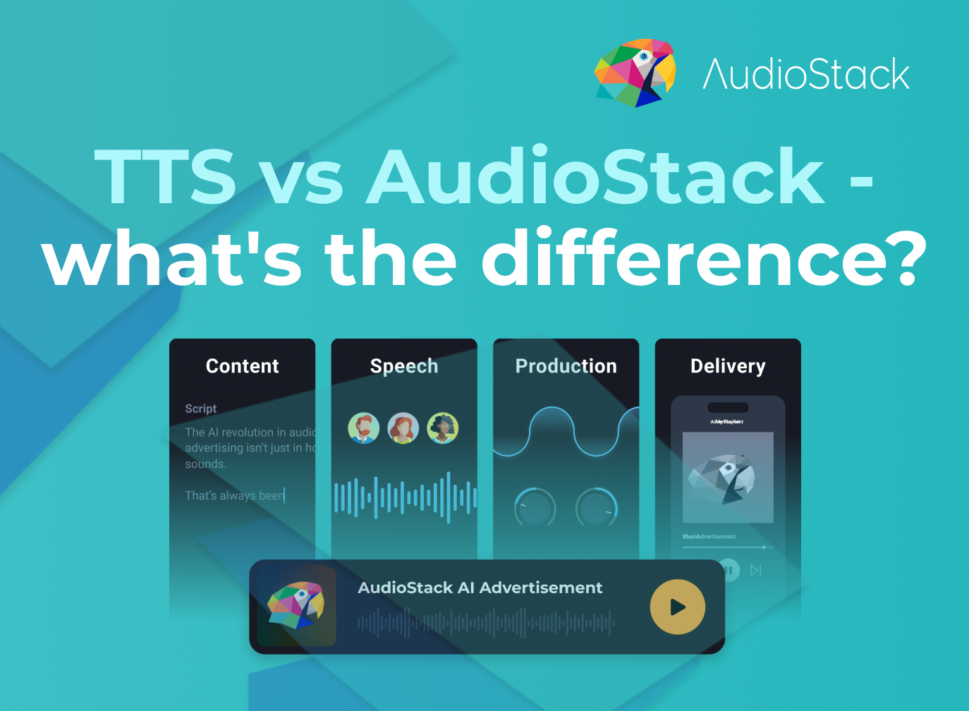 Text-to-speech has come a long way from the days of Microsoft Sam. 

With AI-powered text-to-speech technology, we can synthesize lifelike human voices on demand to read what we want, when we want. But there’s a big difference between a voice, and fully-produced text-to-audio with AudioStack. We’ll explain what that is right here.