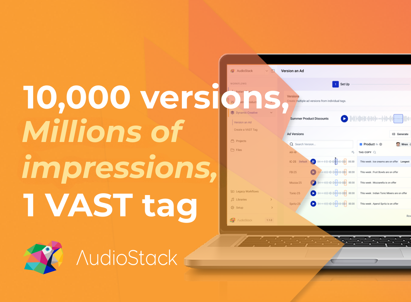 One tag, one workflow, infinite scale. Here’s how AudioStack is making the audio production pipeline seamless – yes, even the AdOps.