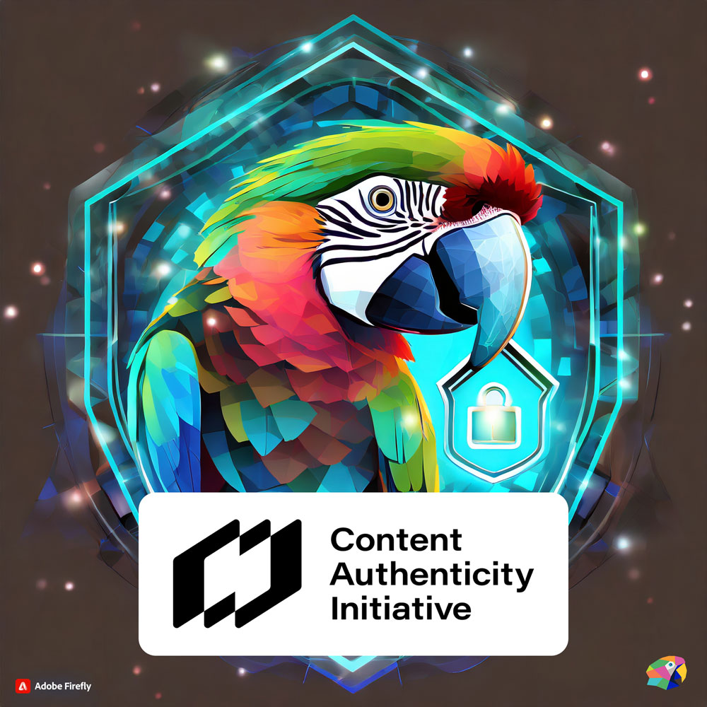 We're big believers in enabling creativity and we're big believers in responsible AI. Along with industry-leading companies such as Adobe, Nvidia, and Microsoft, we are active members of the Content Authenticity Initiative.