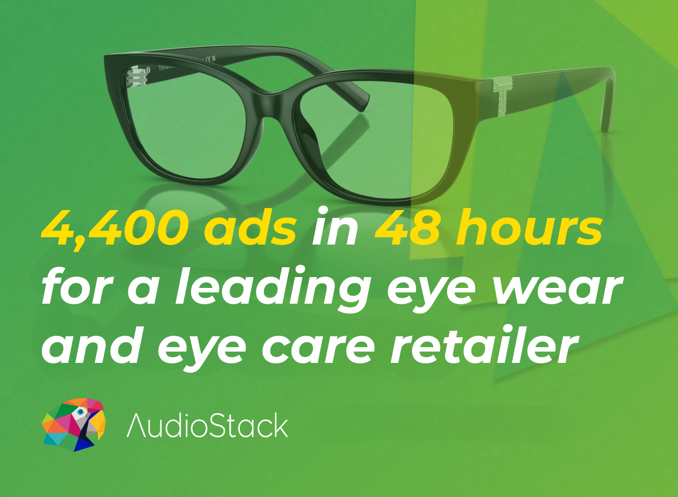 AudioStack worked with a category-leading eyewear and eye care retailer in North America to deliver an AI audio-powered, location-targeted dynamic creative campaign.