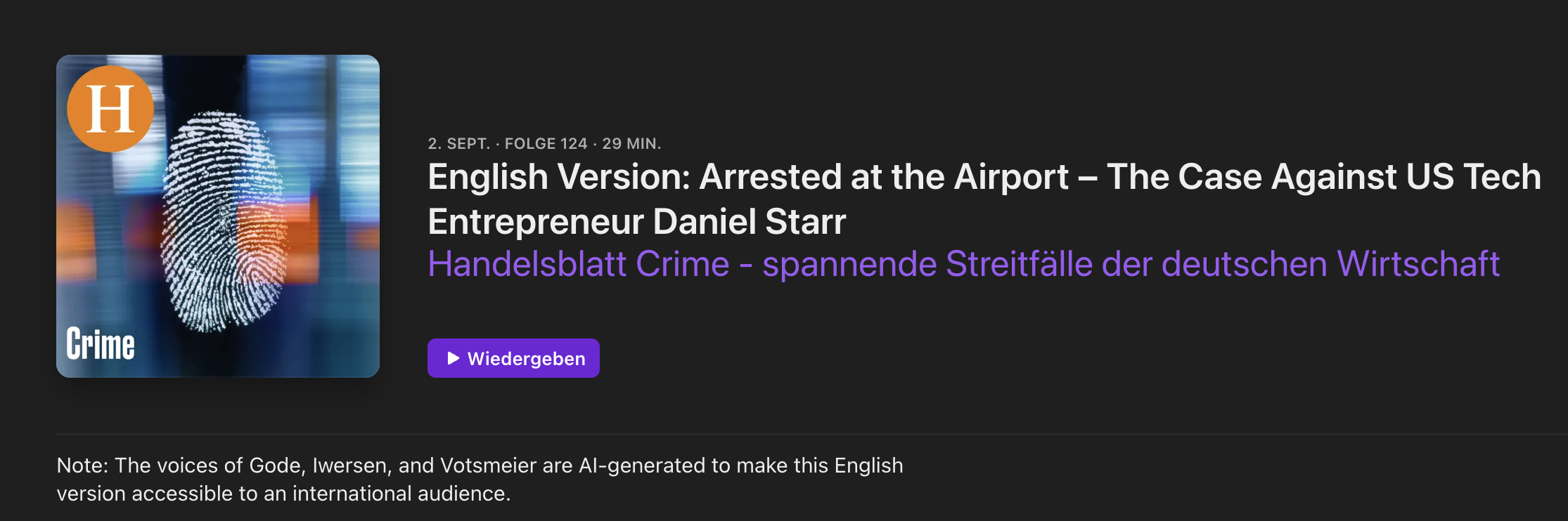 Handelsblatt AI Podcast English