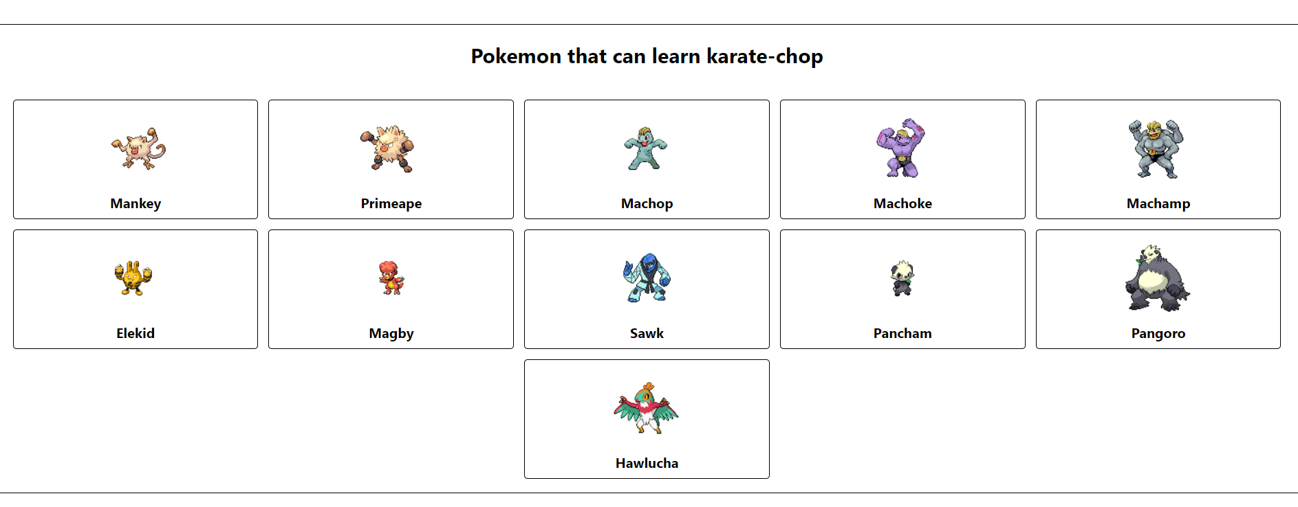 Pokemon moves page - can learn section