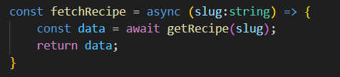 recipe fetch async