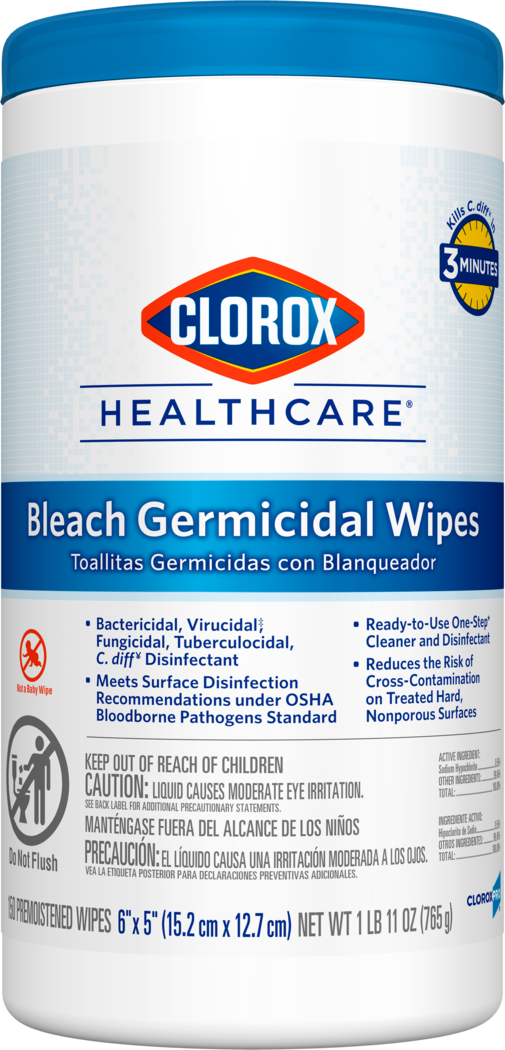 Clorox Healthcare VersaSure Cleaner Disinfectant Wipes | CloroxPro