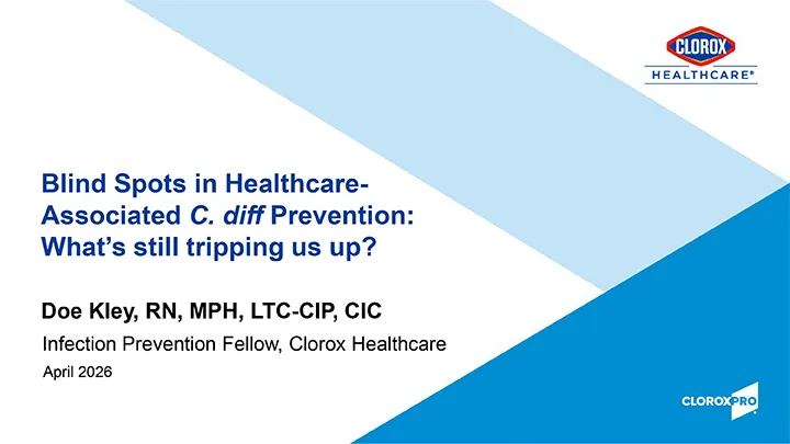 Cover of the Blind Spots in Healthcare-Associated C. diff Prevention copy deck