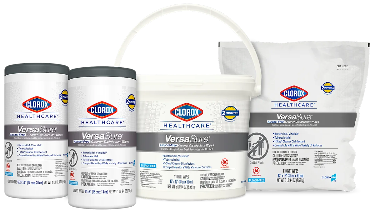 Clorox Healthcare VersaSure Cleaner Disinfectant Wipes | CloroxPro