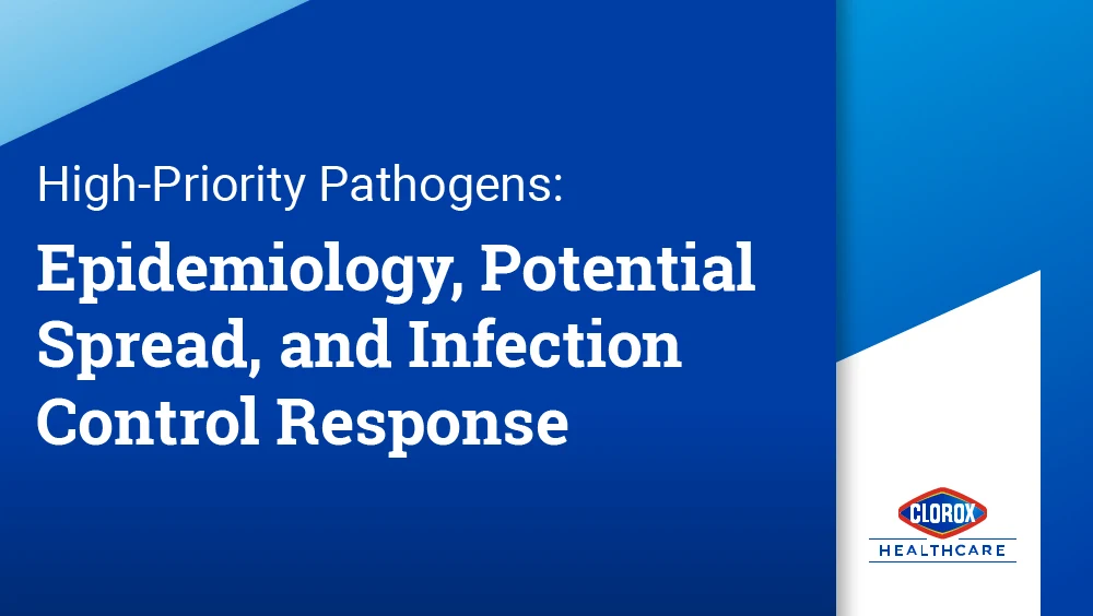 An infographic promoting a webinar on November 4: High-Priority Pathogens, featuring speakers Doe Kley and Mariana Torres