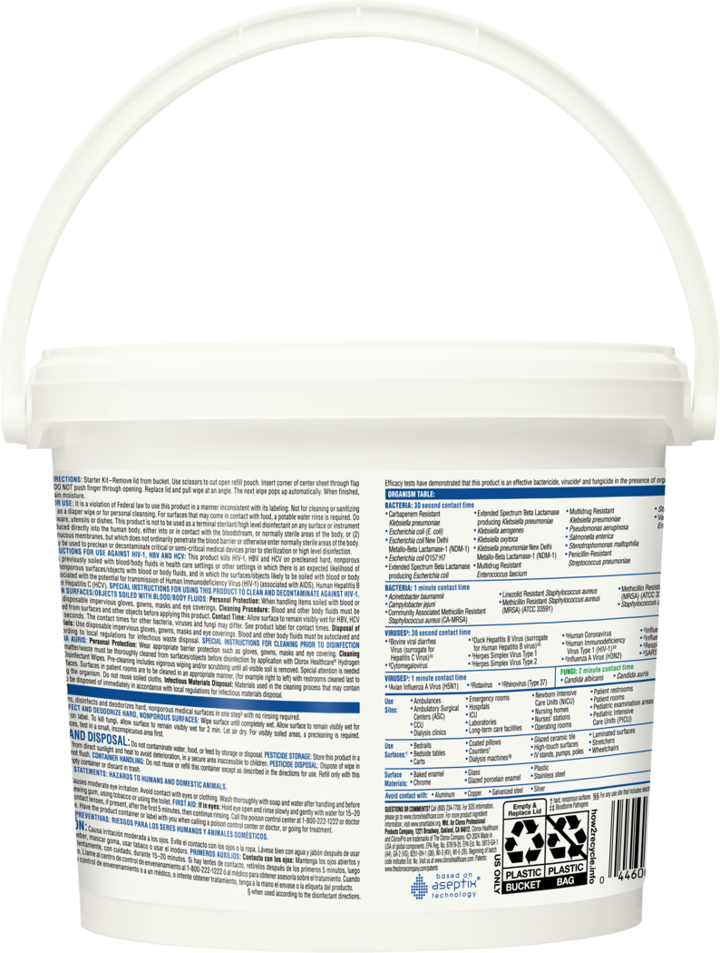 Clorox Healthcare VersaSure Cleaner Disinfectant Wipes | CloroxPro