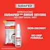 Introducing SUDAFED® OM Sinus Severe No Drip Nasal Mist, non-drowsy, no drip formula
