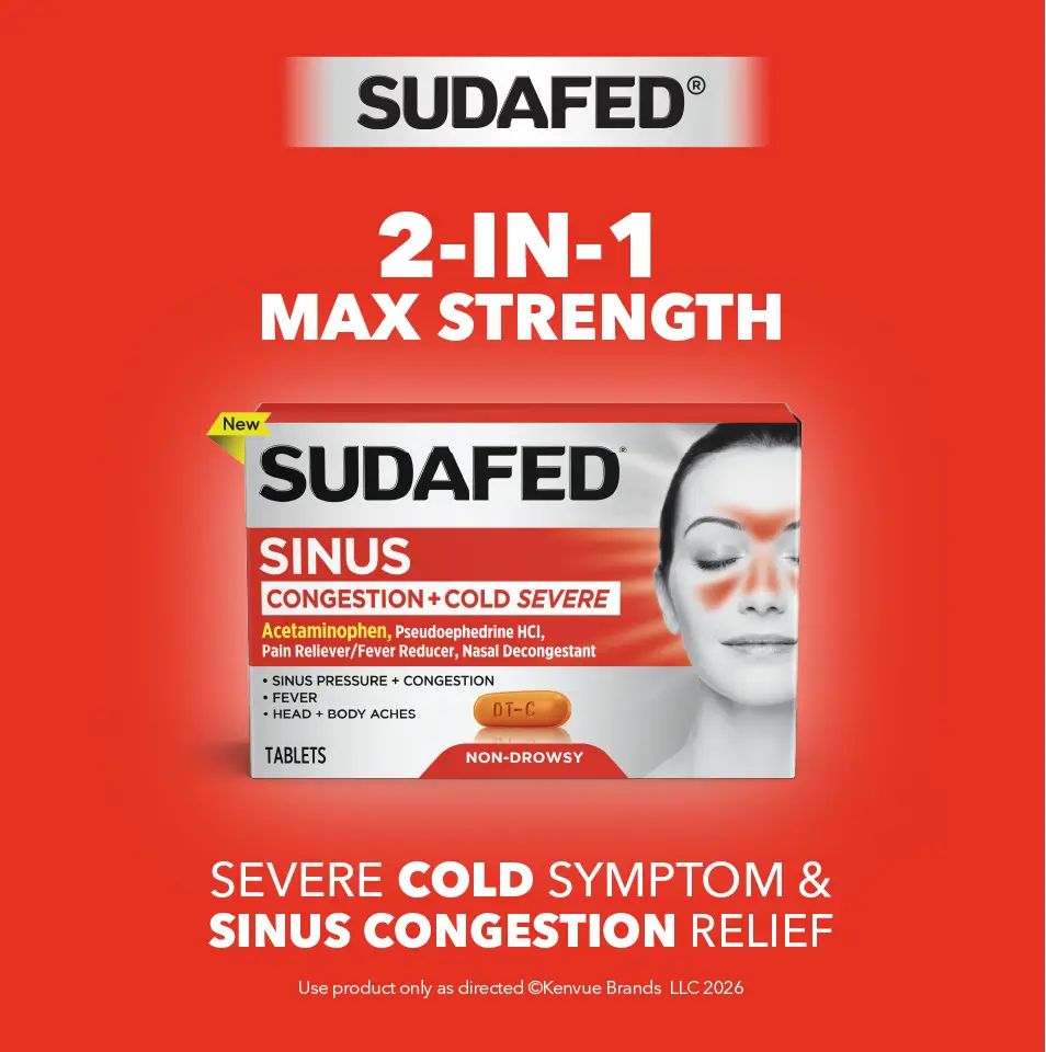 SUDAFED® 2-IN-1 MAX STRENGTH