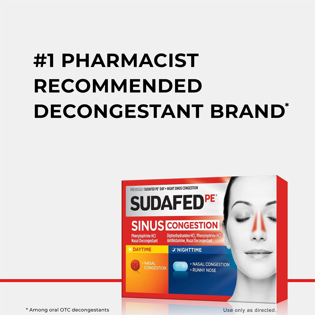 SUDAFED® First Pharmacist Recommended Decongestant Brand