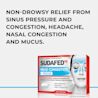 SUDAFED PE® Head Congestion + Mucus Non-drowsy relief from sinus pressure and congestion, headache, nasal congestion and mucus