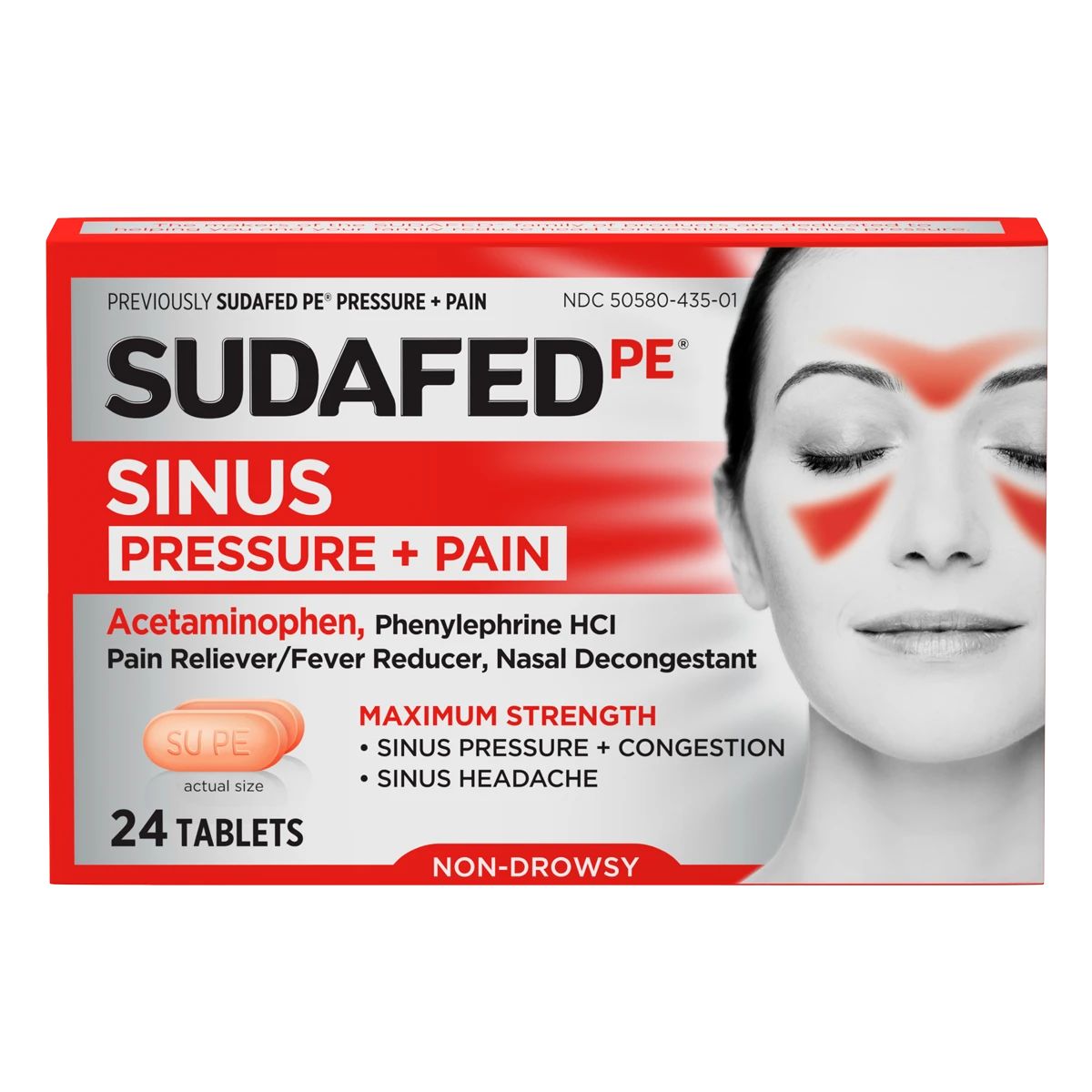 SUDAFED PE® Sinus Pressure + Pain Relief package front