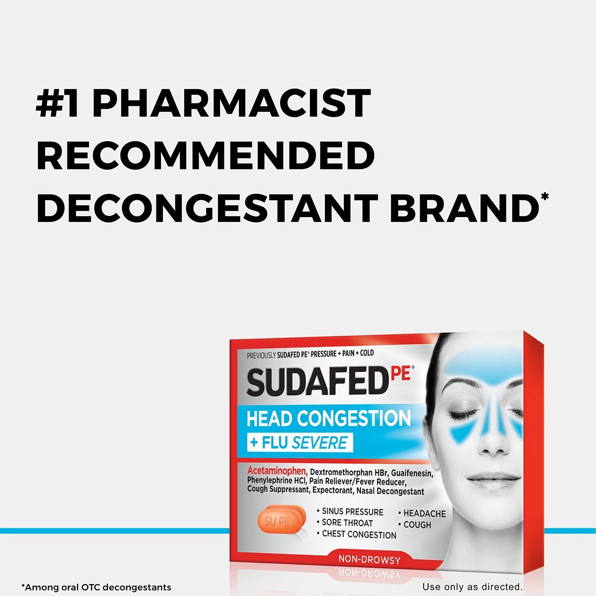 SUDAFED® First Pharmacist Recommended Decongestant Brand