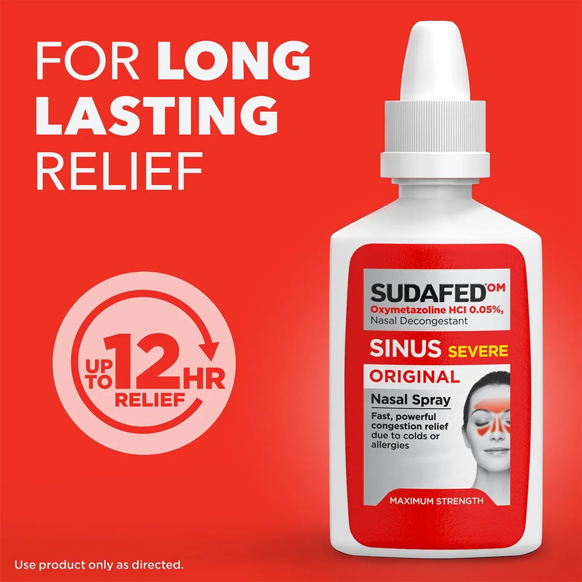 Sudafed® Sinus Severe Original Nasal Spray for up to 12 hour long lasting relief