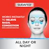 SUDAFED® works instantly to relieve nasal congestion, all day or night