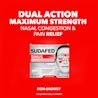 SUDAFED® Sinus 12 Hour Pressure + Pain Relief is a dual action maximum strength nasal congestion and pain Relief
