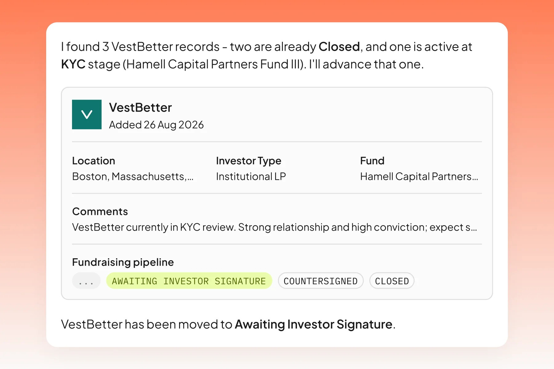 ProductFeatureGroup | CRM Plugin | Progress any fundraising | Hover