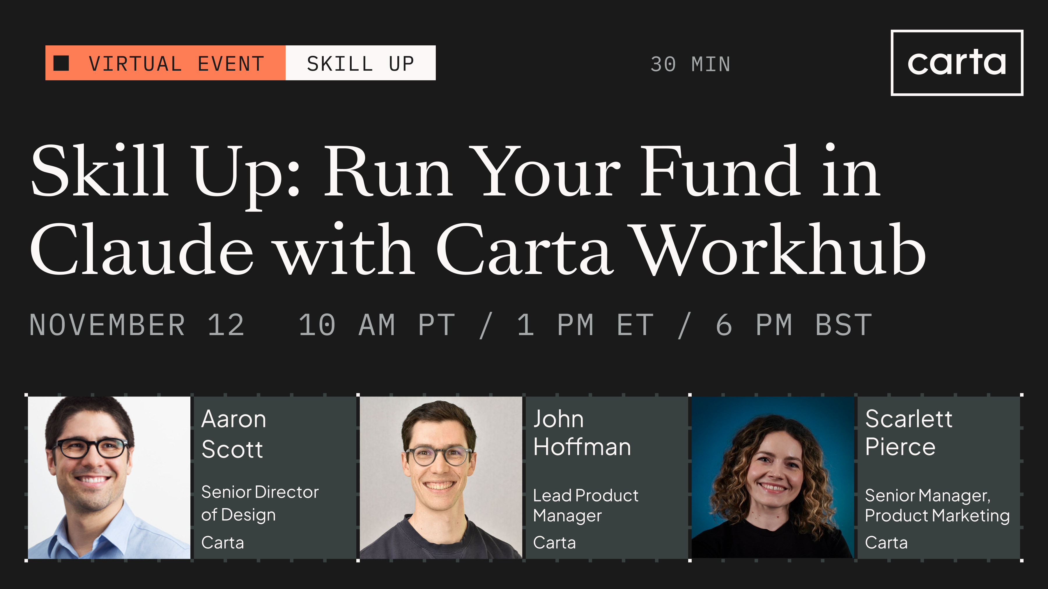 Skill Up: Run Your Fund in Claude with Carta Workhub