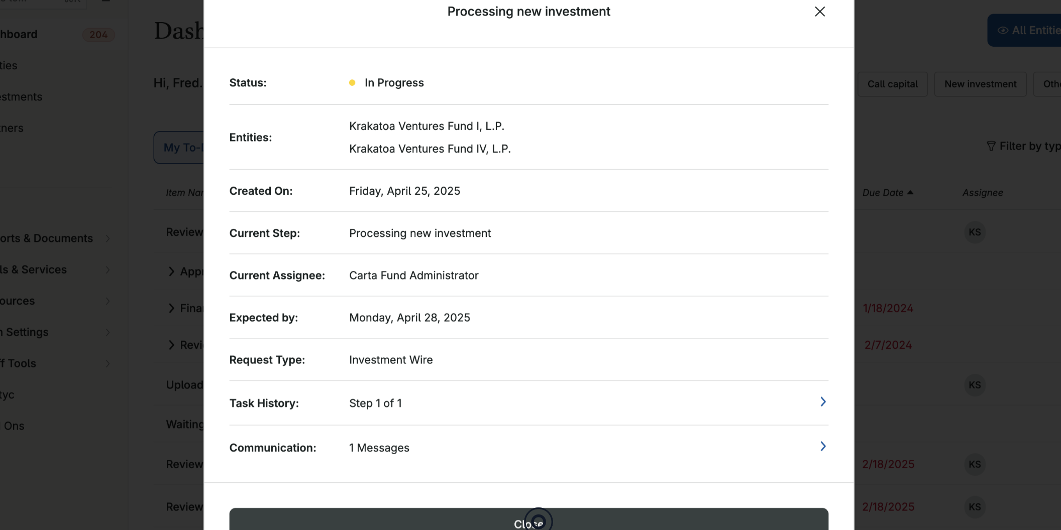 Tour Asset | VC | Make New Investments