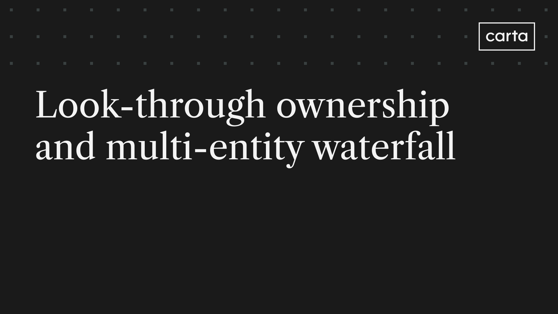 Video Still | PE | Look-through Ownership