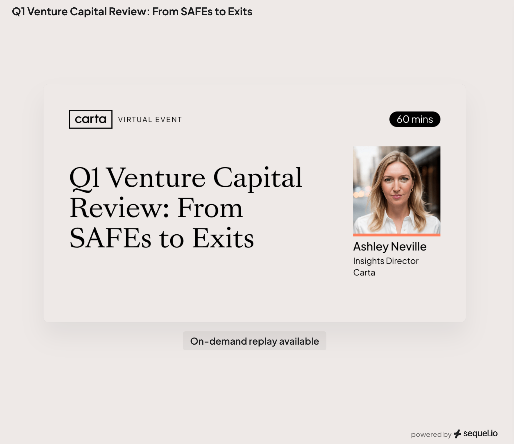 Q1 Venture Capital Review: From SAFEs to Exits