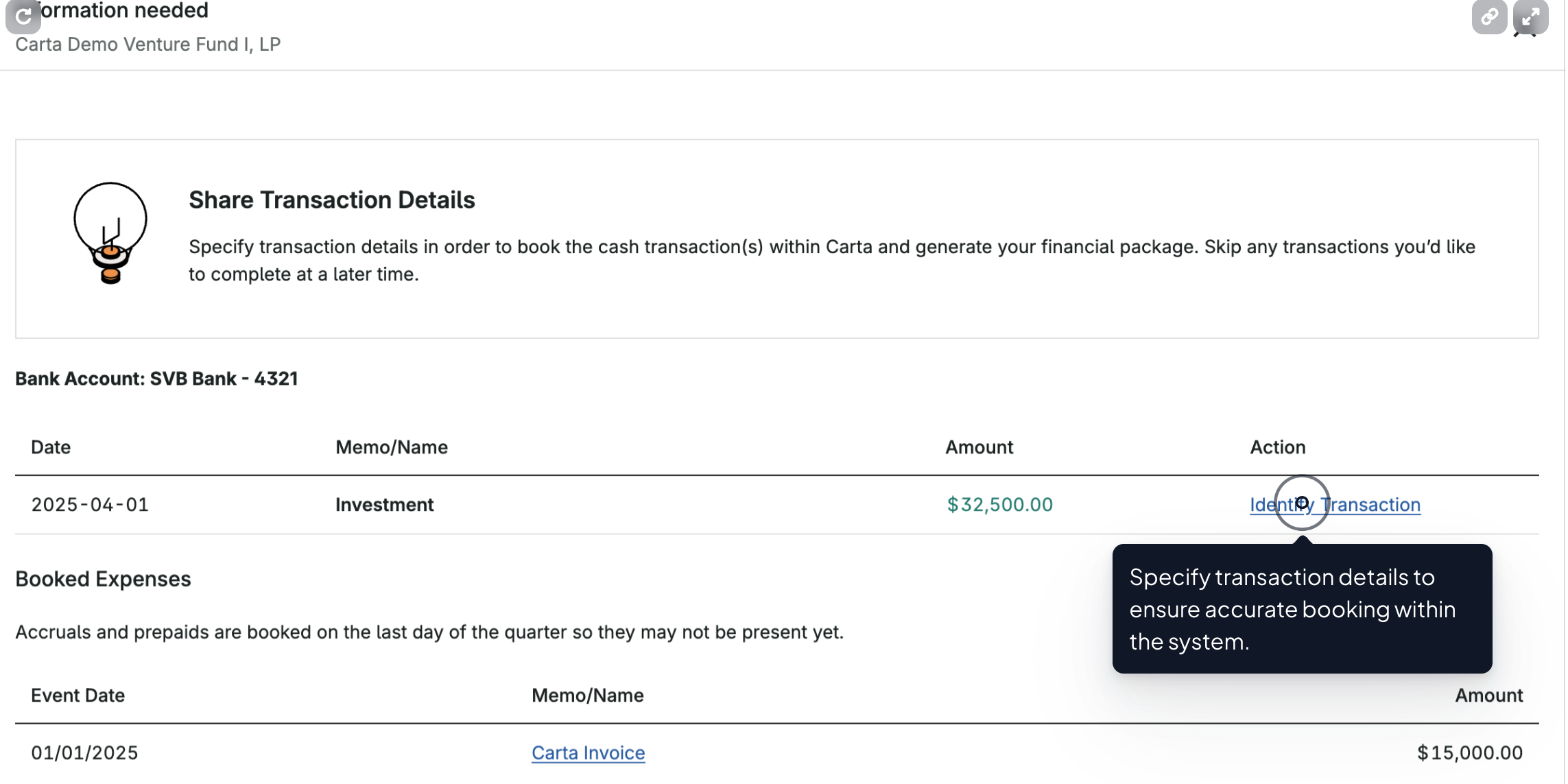 Tour Asset | VC |  Manage Financial Reporting