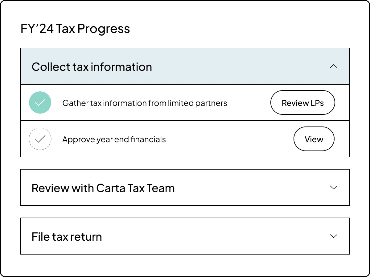 Product UI | Fund Tax | "Stay ahead of tax season" | US & UK