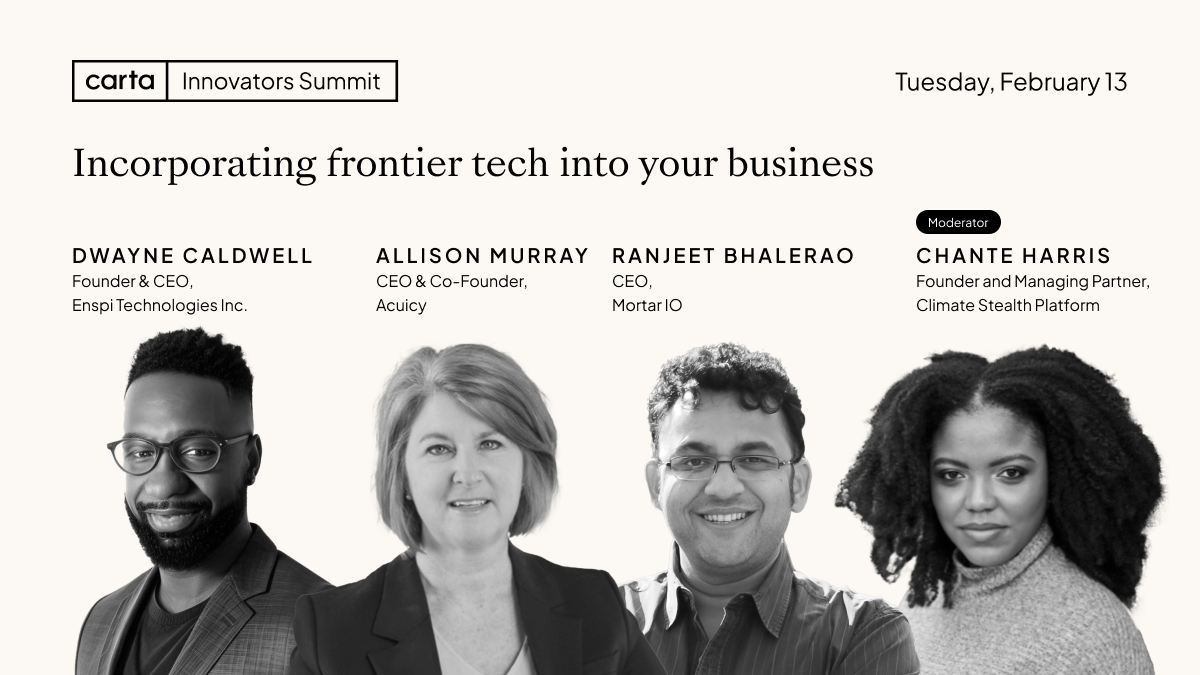 Session: Incorporating frontier tech into your business
