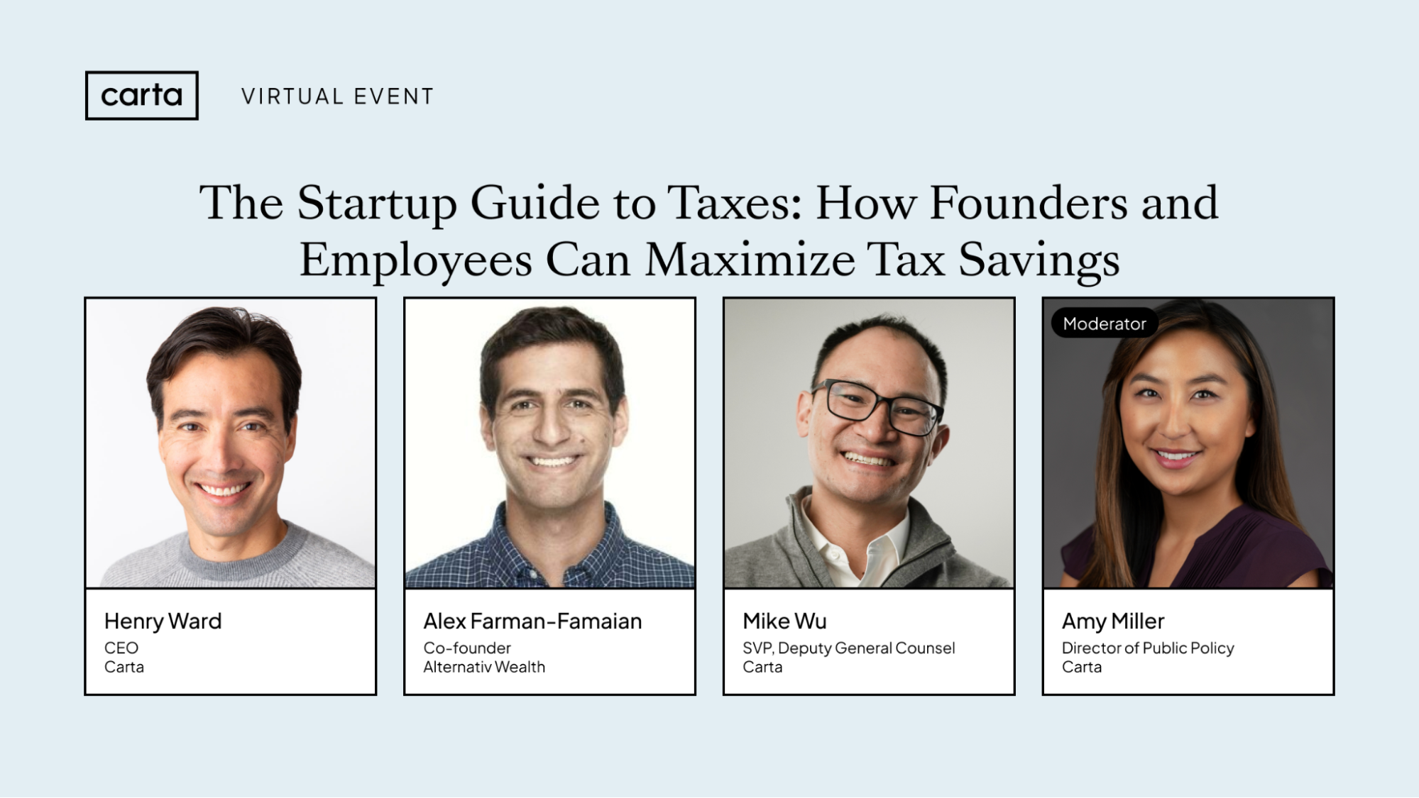 Carta event: The startup guide to taxes