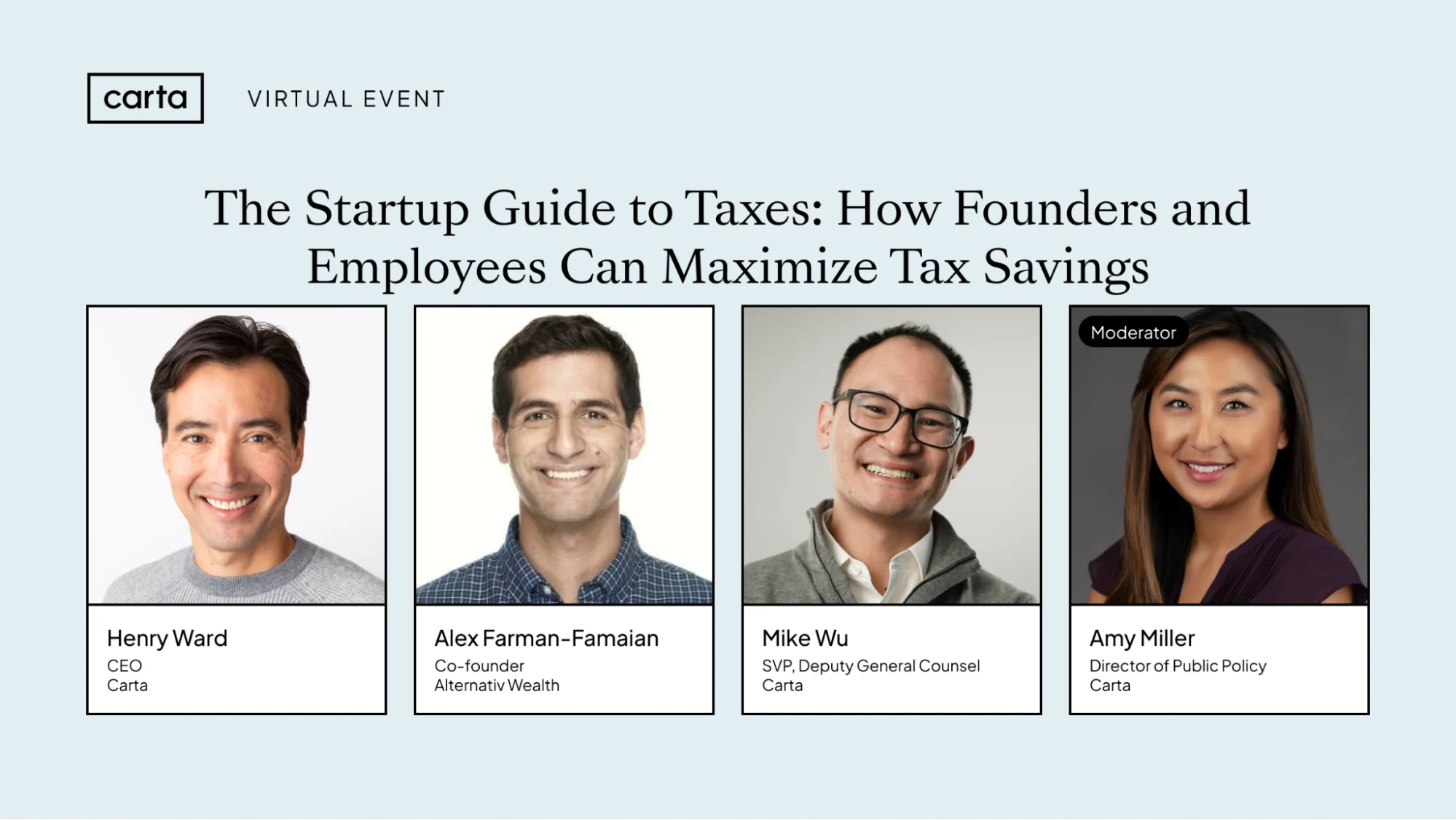 Carta event: The startup guide to taxes