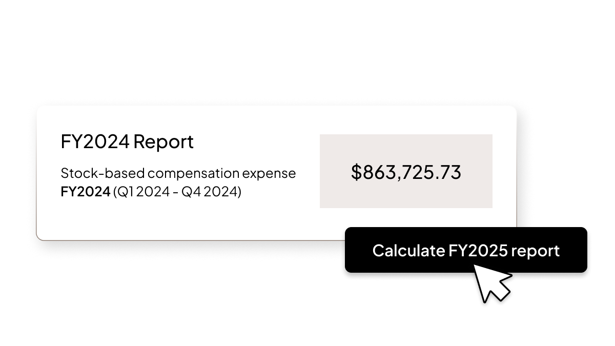 Cap Table UI | Feature | Product Page | "Financial reporting"