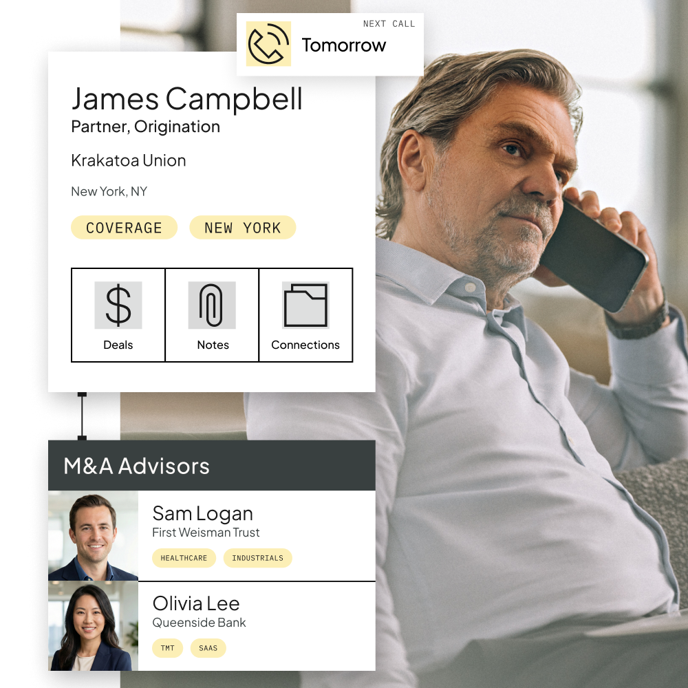 Product UI | Deal CRM | "Organize without manual entry"