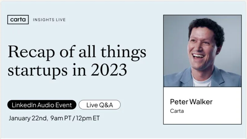 LinkedIn: Audio Only Startup Data Breakdown Monday 9am PT