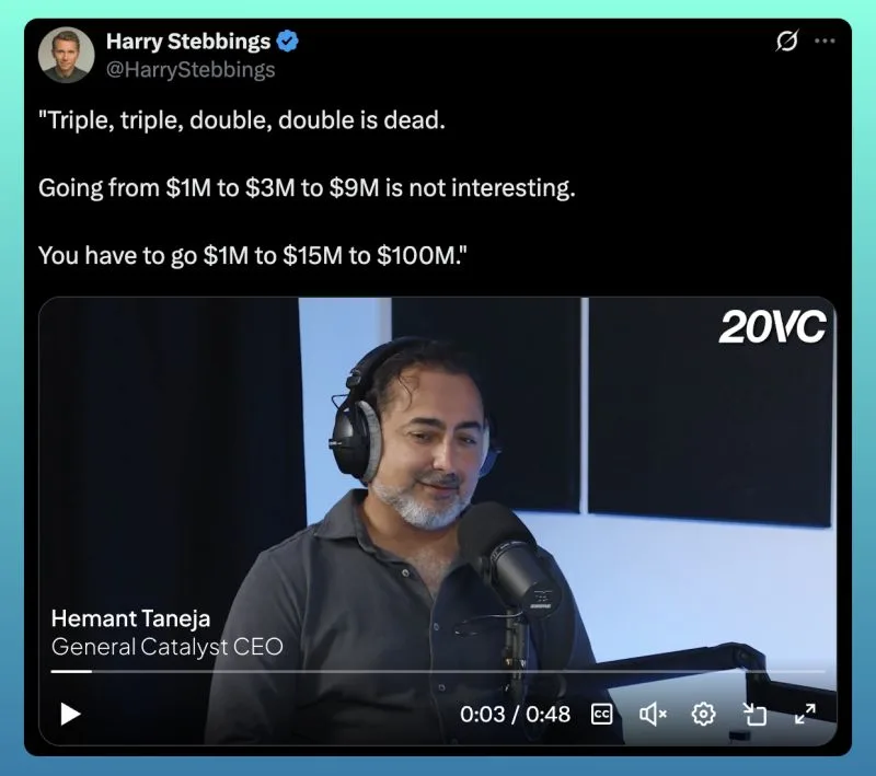 LinkedIn: Going From 1M to 9M ARR Is No Longer Interesting to VCs