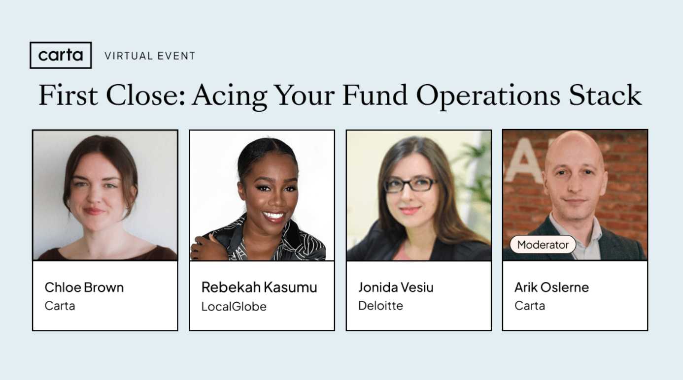 First Close: Acing Your Fund Operations Stack 