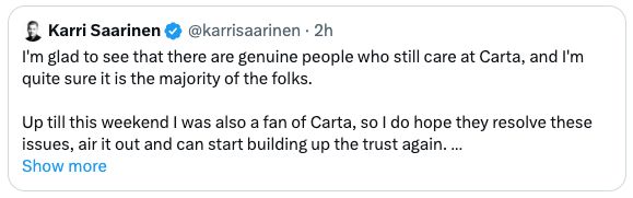Carta Made Serious Mistakes and I'm Deeply Sorry