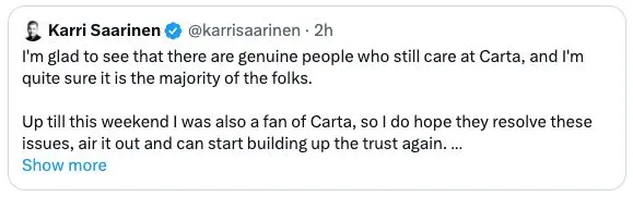 Carta Made Serious Mistakes and I'm Deeply Sorry