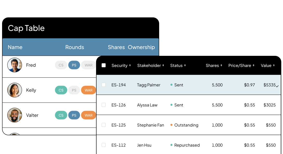 LLC Cap Table UI