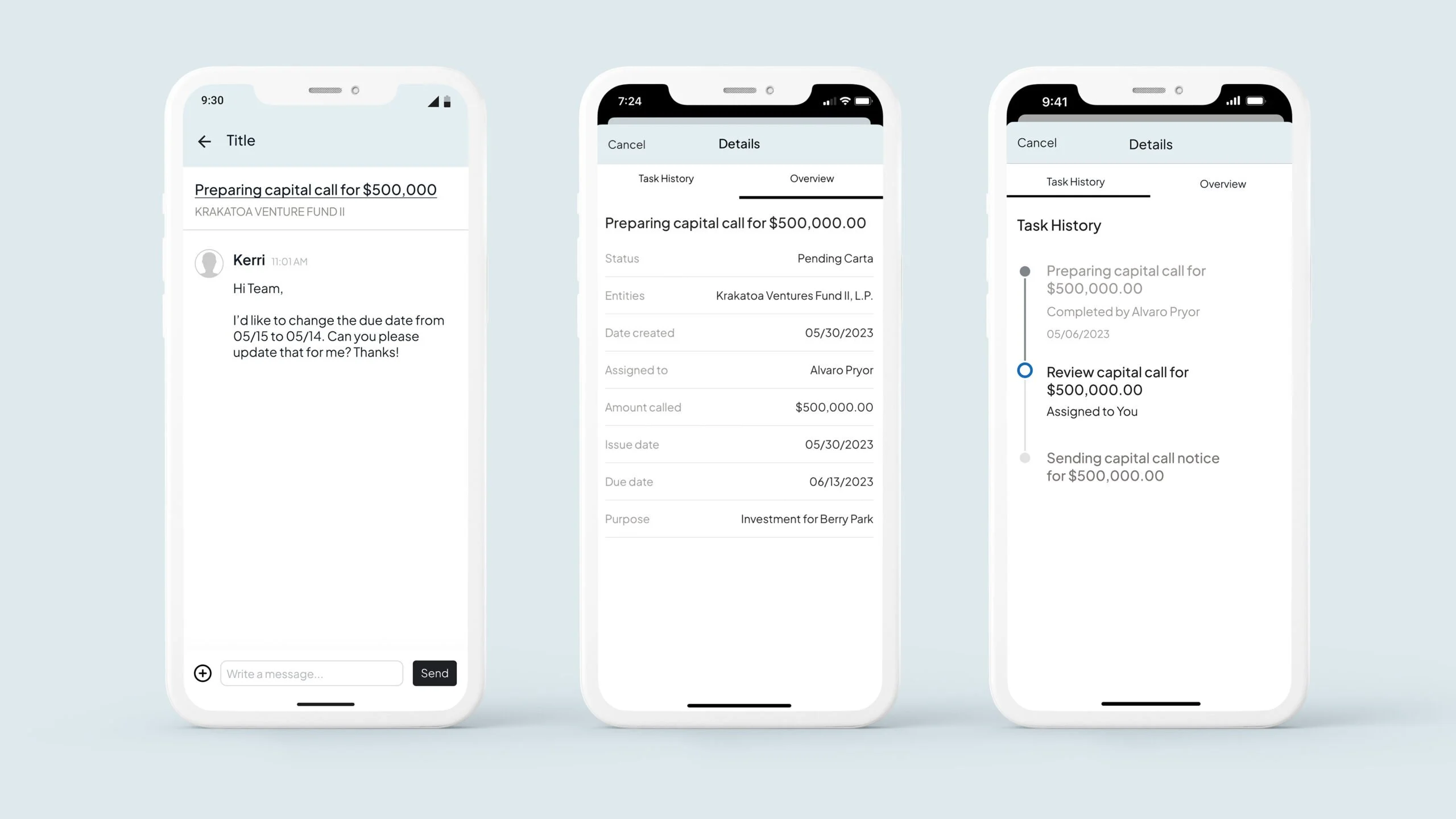 Carta Carry - Task tracker interface