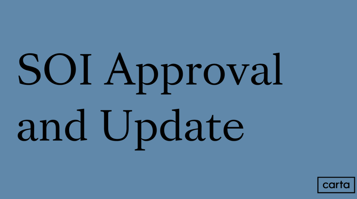 SOI Approval and Update