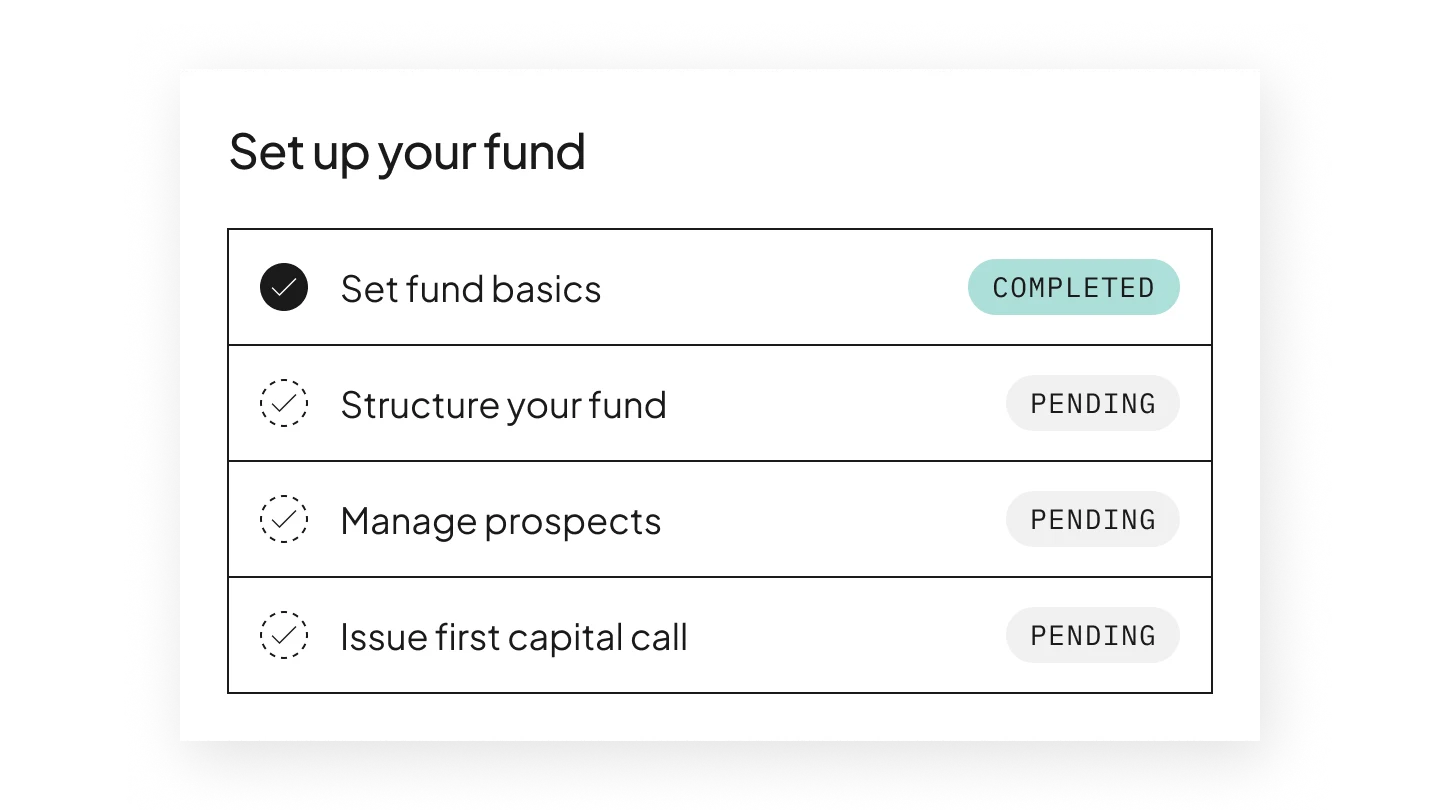 Fund Ops UI | Feature | Product Page |  "Fund Formations" | Global
